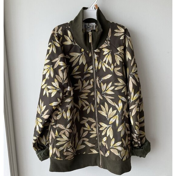 Immersive Klimt Gustav Klimt Leaves Painting Jacket Gift for Art Lover Bomber - Picture 1 of 10